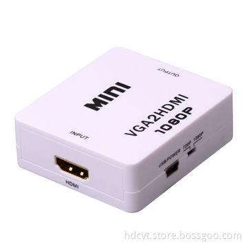 VGA to HDMI® Converter, Up SCAER 1,080p Resolution, Sized 66 x 55 x 20mm